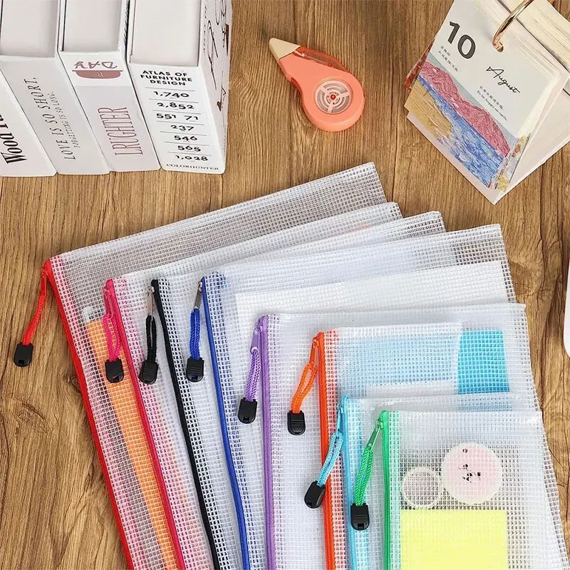 A3/A4/A5/A6 Mesh Zipper Pouch  - Portfolio Folder Zip ulasan dan harga