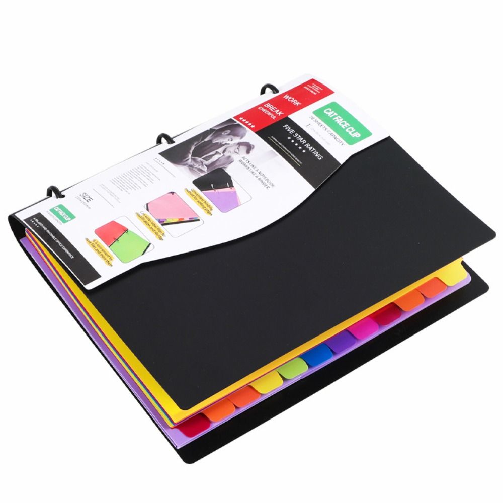 3 Ring Loose-leaf File Folder  - Paper Punch 3 Hole ulasan dan harga