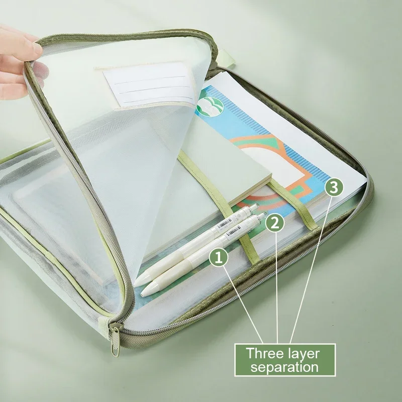A4 Clear Mesh Zipper Document  - Portfolio Folder Zip ulasan dan harga