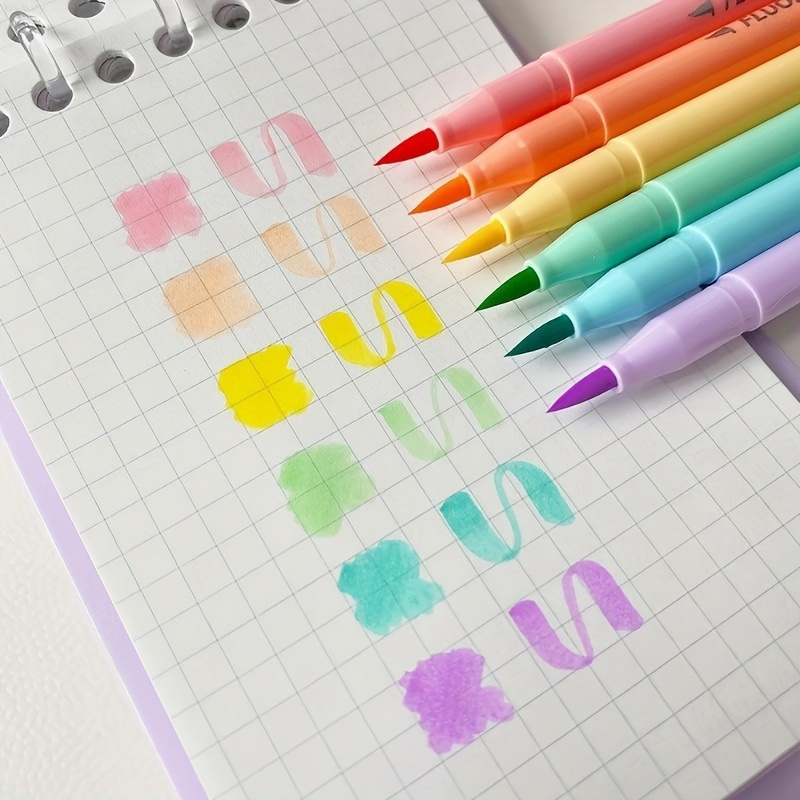 6pcs Soft Brush Fluorescence P - Highlighter Set Pastel ulasan dan harga
