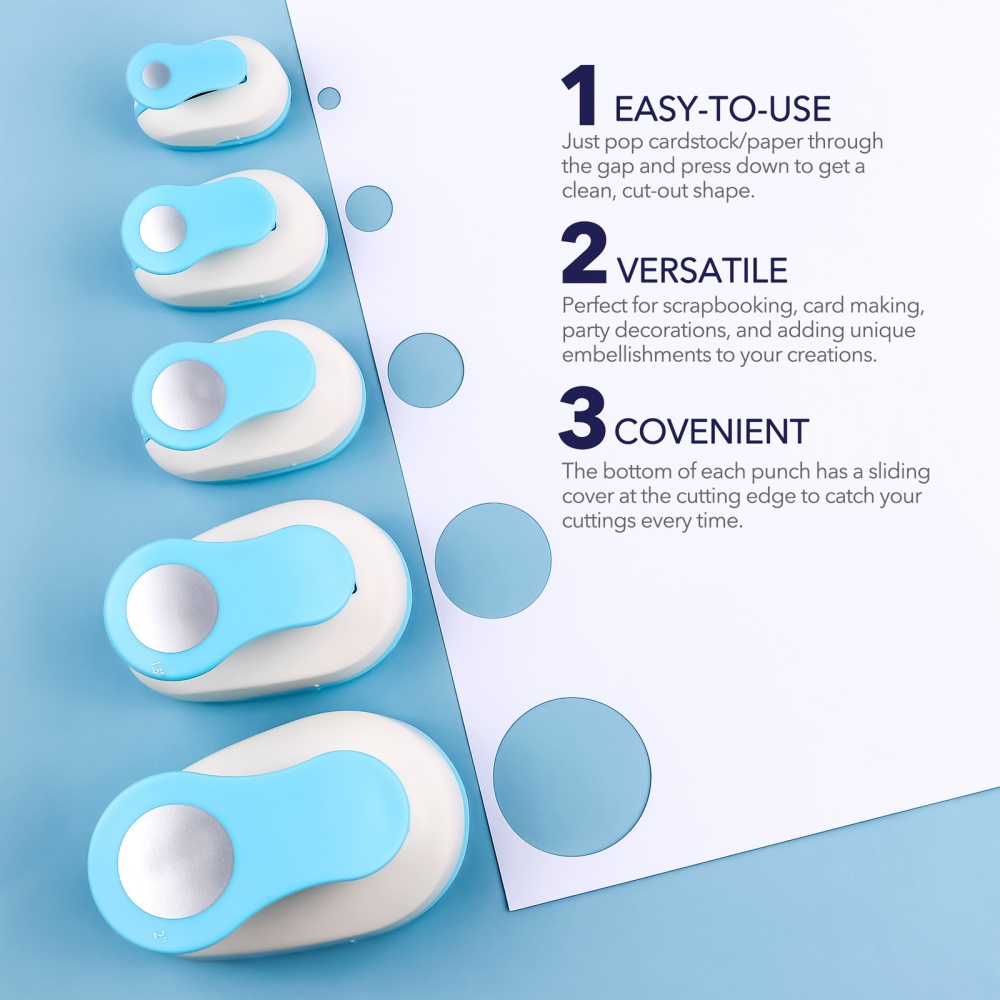 Circle Paper Cutter for Crafts - Paper Punch 3 Hole ulasan dan harga