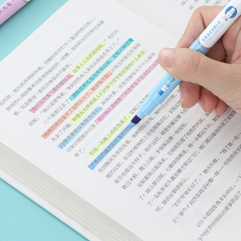 6 Colors Erasable Highlighters - Highlighter Set Pastel ulasan dan harga