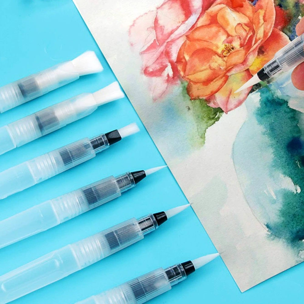 6Pcs/set Refillable Water Brus - Fountain Pen Ink ulasan dan harga