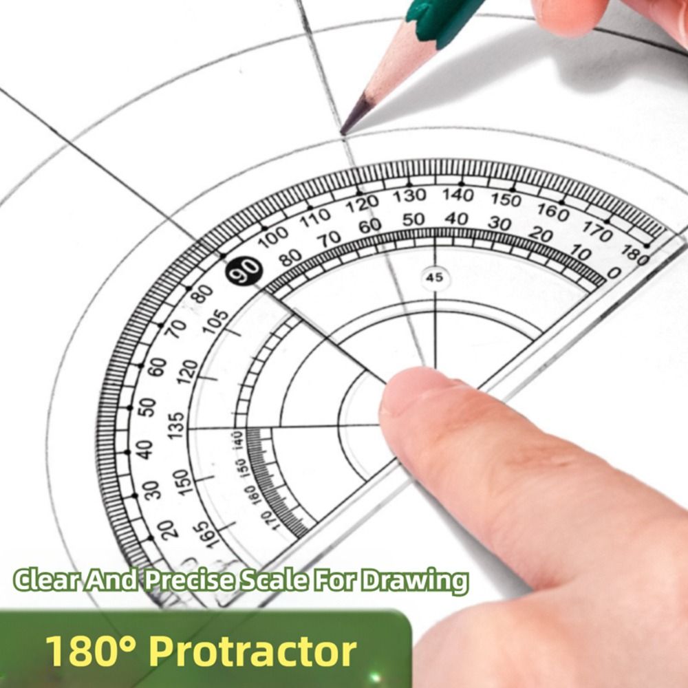 8PCS/Set Plastic Ruler Compass - Ruler Set Transparent ulasan dan harga
