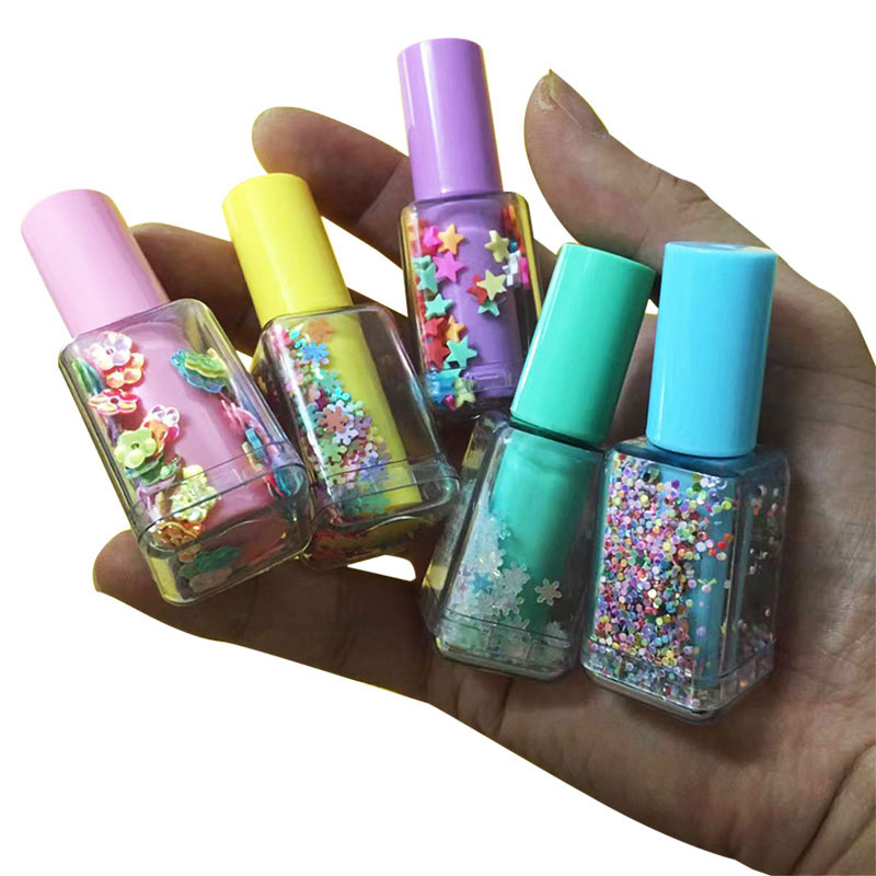 5Pcs Set Mini Sequin Nail Poli - Highlighter Set Pastel ulasan dan harga