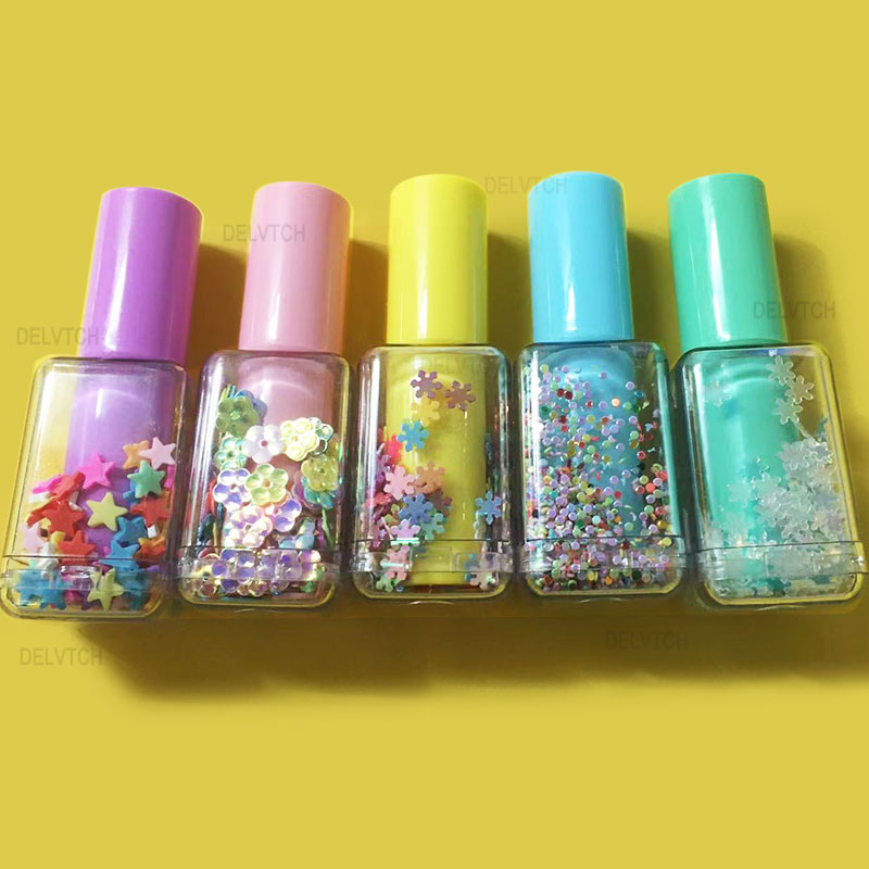 5Pcs Set Mini Sequin Nail Poli - Highlighter Set Pastel ulasan dan harga