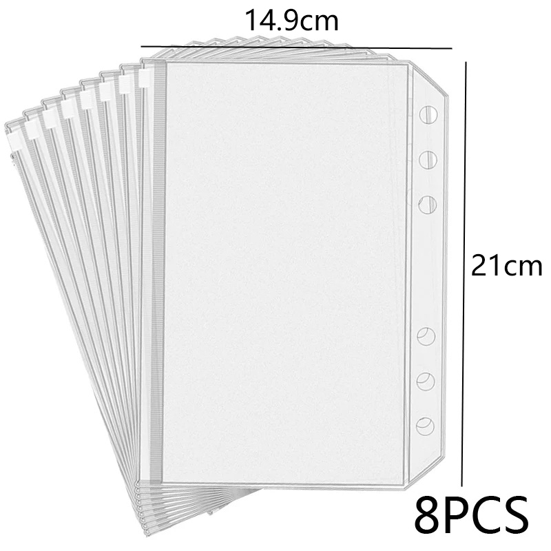 New 8PCS PVC Binder Pocket Cas - Portfolio Folder Zip ulasan dan harga