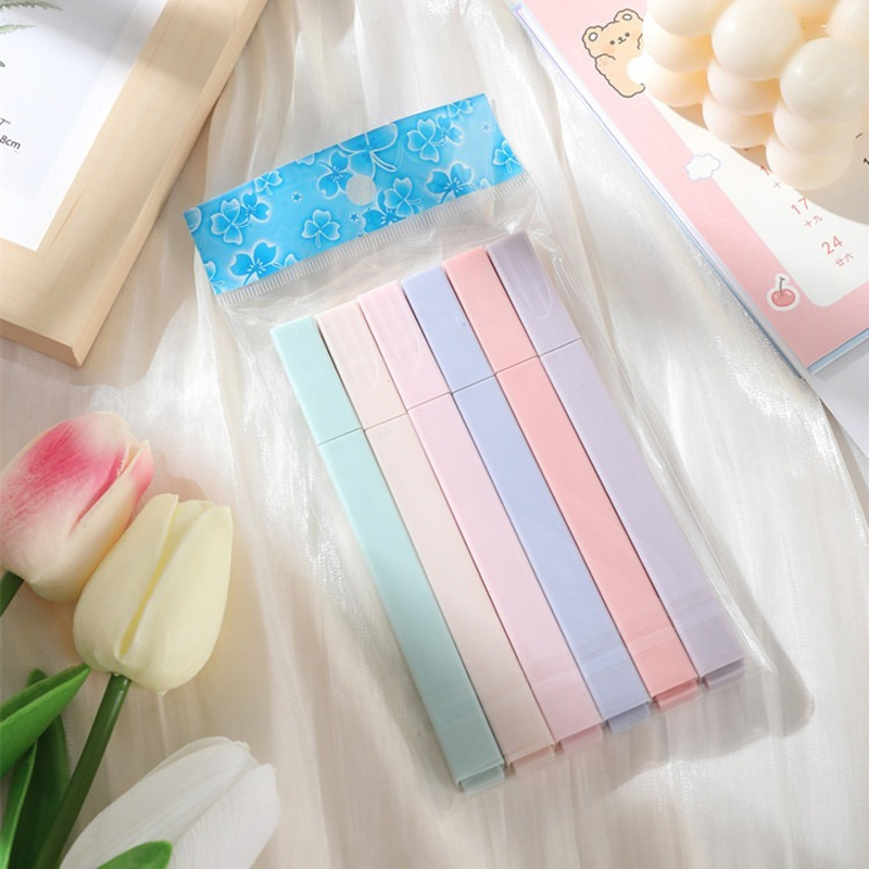 6pcs/set Pastel Color Highligh - Highlighter Set Pastel ulasan dan harga