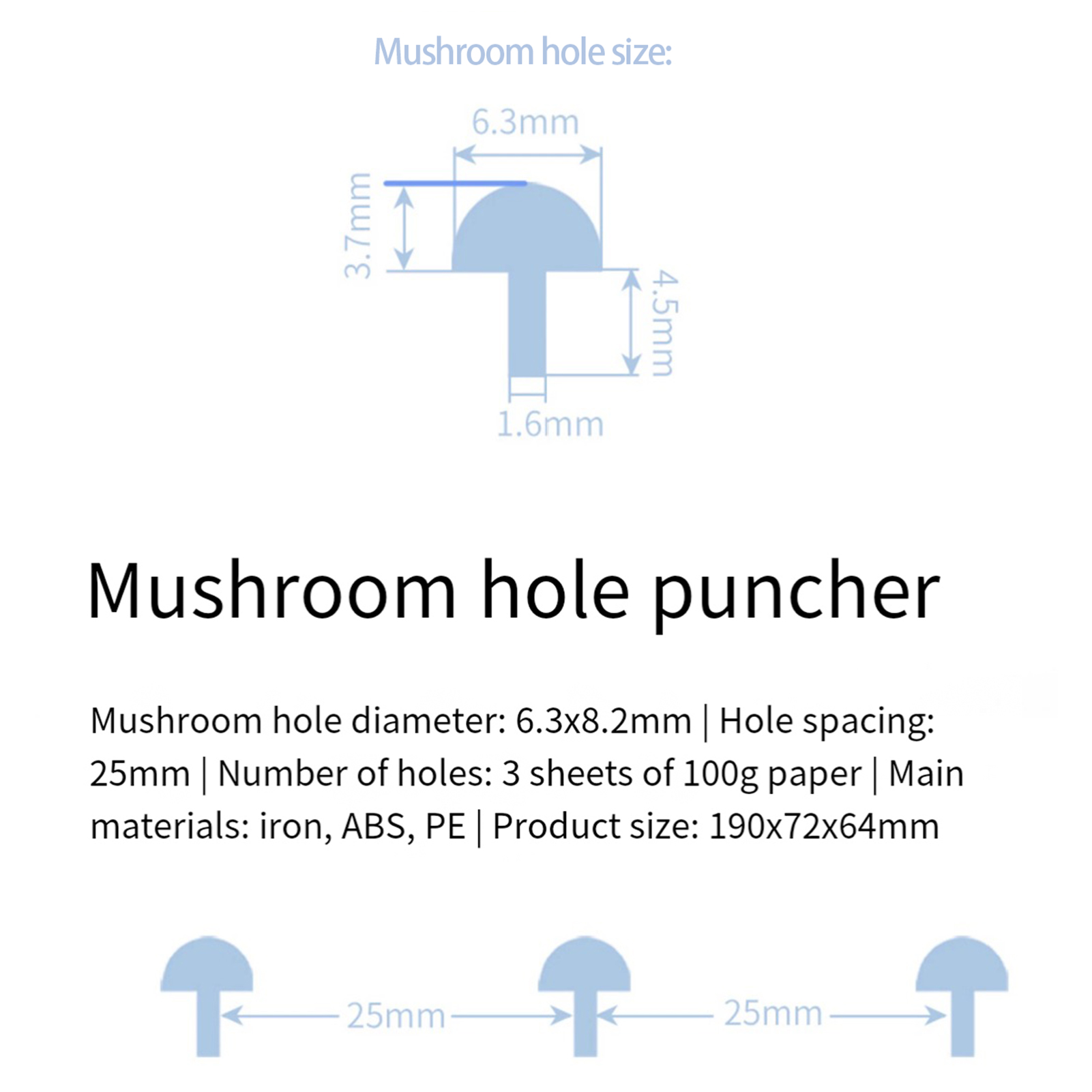 KW-triO Handheld DIY Mushroom  - Paper Punch 3 Hole ulasan dan harga