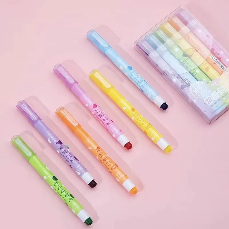 6 Colors/set Pastel Gel Highli - Highlighter Set Pastel ulasan dan harga