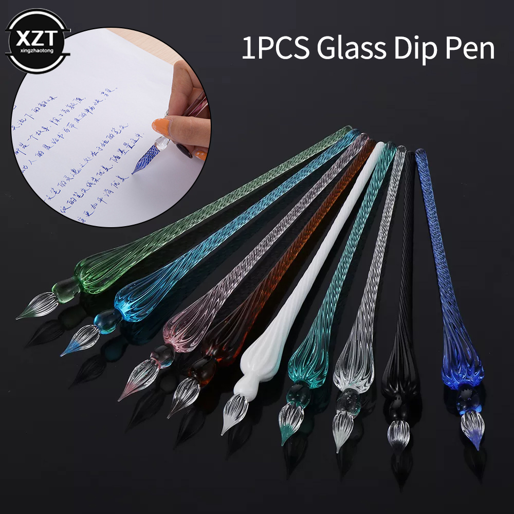 1Pcs new Vintage Glass Dip Dip - Fountain Pen Ink ulasan dan harga